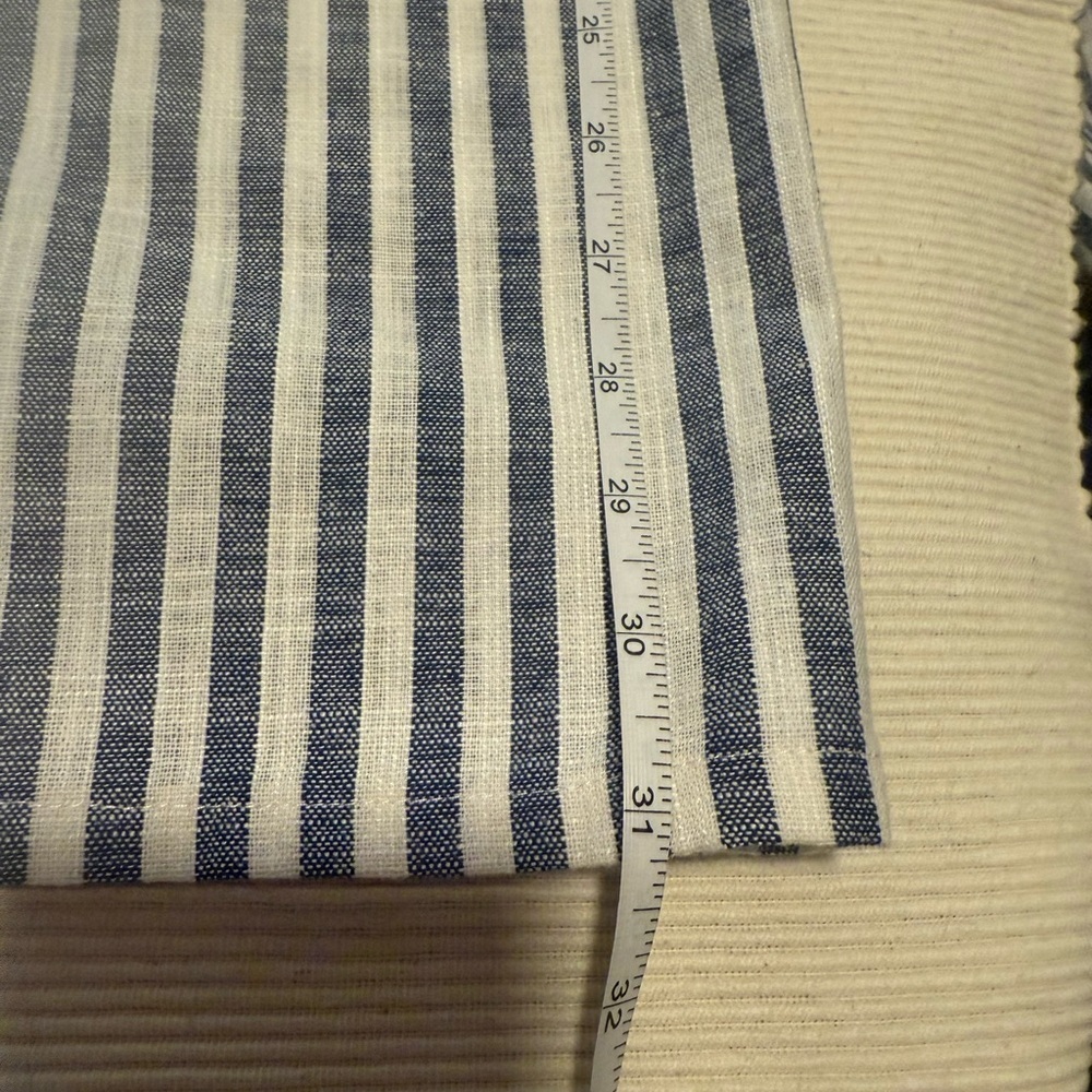Aqua Striped Wide Leg Pants in Blue and White - Picture 6 of 10